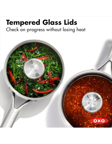 Juego de Cacerolas OXO 1.6L y 2.2L Cerámica Antiadherente