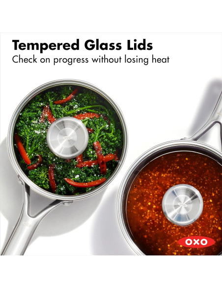 Juego de Cacerolas OXO 1.6L y 2.2L Cerámica Antiadherente