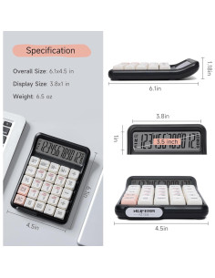 Calculadora de Escritorio NGIFERA RZ.7258 LCD 12 Dígitos Ergonómica 2