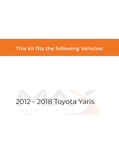 Kit de Freno y Rotor Trasero Max ValueMAX para Toyota Yaris 2012-2018 2