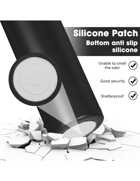 Botella de Agua Aislada ERTOOE 1.5L con Pajilla y Tapa Botella de Agua Aislada ERTOOE 1.5L con Pajilla y Tapa