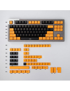 Juego de Teclas Negras y Naranjas Mintcaps 150 Teclas MSA 2