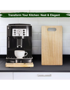 Bandeja Deslizante para Cafetera Cocina Paulownia 19x35.5cm 2