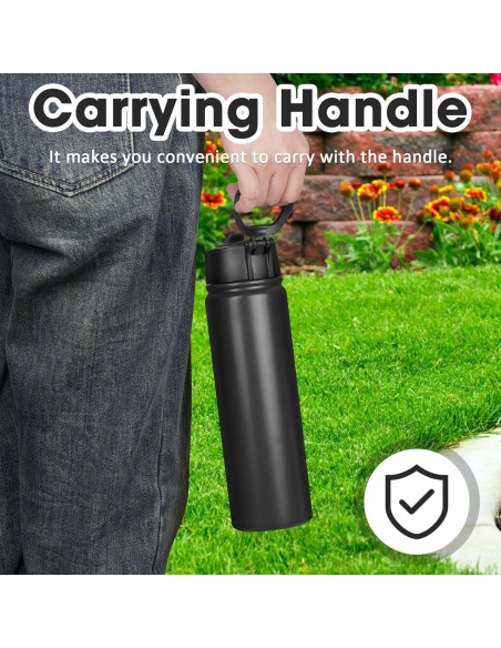 Botella de Agua Aislada ERTOOE 1.5L con Pajilla y Tapa Botella de Agua Aislada ERTOOE 1.5L con Pajilla y Tapa