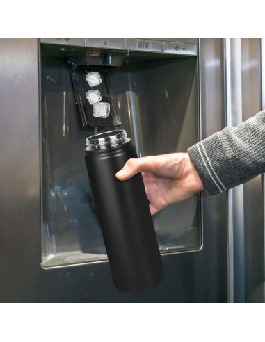 Botella de Agua Aislada ERTOOE 1.5L con Pajilla y Tapa