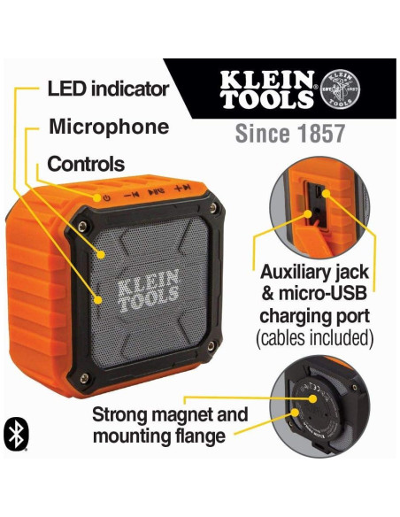 Altavoz Bluetooth Klein Tools AEPJS1 Portátil IPX5 10h