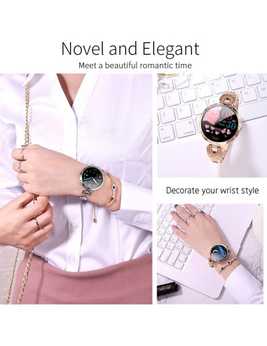 Reloj Inteligente para Mujeres Thafikzi Oro - Salud y Fitness