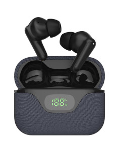 Auriculares Inalámbricos AT&T Ultra TWS Negro con Estuche Carga 2