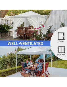 Carpa portátil WEI WEI GLOBAL 3x3m impermeable blanca 2