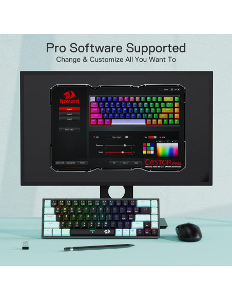 Teclado Mecánico Inalámbrico Redragon K631 PRO SE RGB 68 Teclas Teclado Mecánico Inalámbrico Redragon K631 PRO SE RGB 68 Teclas