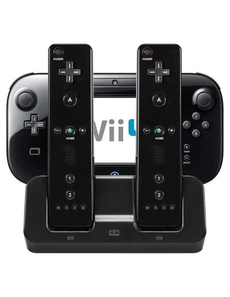 Base de Carga 3 en 1 eLUUGIE para Wii U Gamepad y Controladores