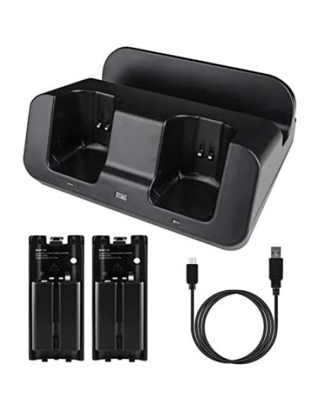 Base de Carga 3 en 1 eLUUGIE para Wii U Gamepad y Controladores