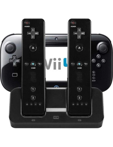 Base de Carga 3 en 1 eLUUGIE para Wii U Gamepad y Controladores