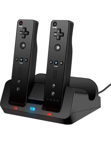 Base de Carga 3 en 1 eLUUGIE para Wii U Gamepad y Controladores