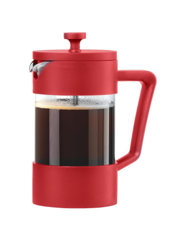 Prensa Francesa Oggi de Vidrio Borosilicato 5 Tazas Roja