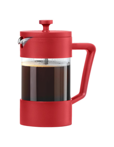 Prensa Francesa Oggi de Vidrio Borosilicato 5 Tazas Roja