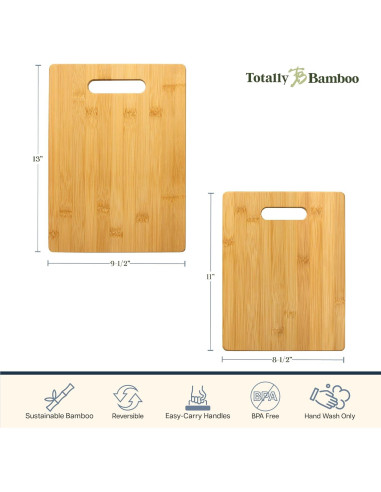 Juego de Tablas de Cortar de Bambú 2 Piezas Totally Bamboo