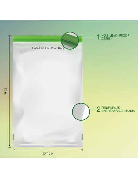 Bolsas de Almacenamiento Reutilizables SNAAQ ZR 30.48x50.8 cm