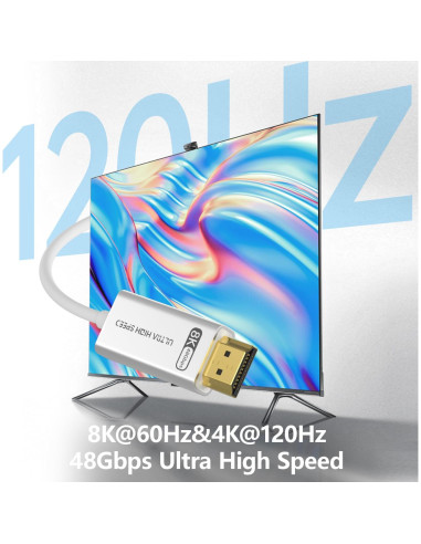 Cable HDMI 2.1 de Fibra Óptica YP 15.24m 4K 8K 48Gbps