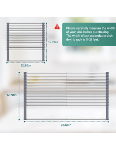 Escurridor de Platos Plegable Hobychild 57.9 x 43.9 cm Acero Inoxidable 2