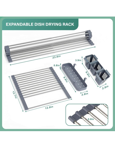 Escurridor de Platos Plegable Hobychild 57.9 x 43.9 cm Acero Inoxidable