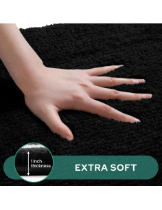 Conjunto de Alfombrillas de Baño HOMEIDEAS 2 Piezas Microfibra 2