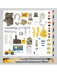 Set de Pista de Carreras SmilessKiddo 68 PCS para Niños 3-6 Años 2