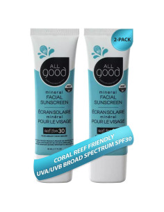 Loción Mineral Facial All Good SPF 30 - Hidratante 2-Pack