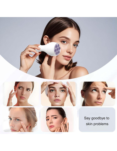 Rodillo Facial Tizee con 7 Perlas de Jade - Masajeador Compacto