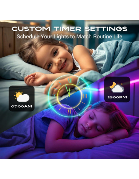 Tira de LED RGB 7.62m CHARKEE con Control Remoto y APP