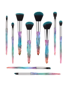 Set de Pinceles de Maquillaje 10 Piezas Colorido TGM00339001