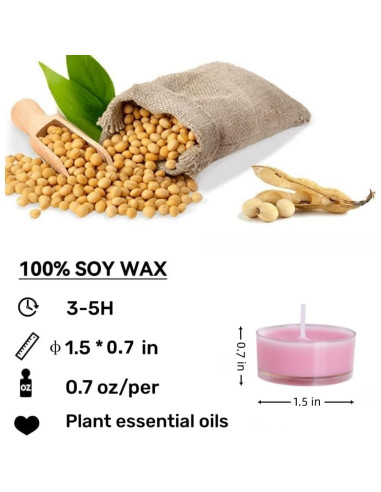 16 Velas Aromáticas de Cera de Soja WINICE - Decoración y Aromaterapia