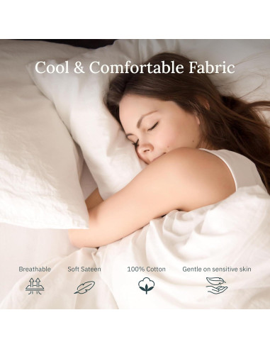 Sábana Plana Queen California Design Den 400 Hilos Algodón Blanco