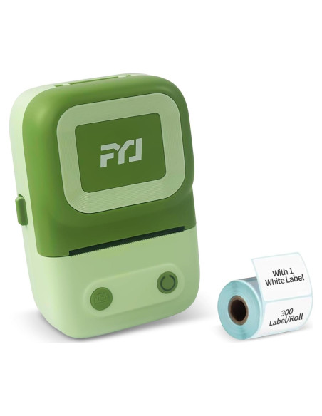 Impresora de Etiquetas FYJ Térmica Bluetooth 4x3 cm Verde
