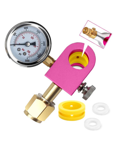 Adaptador de recarga CO2 KUMAS CGA320 con manómetro