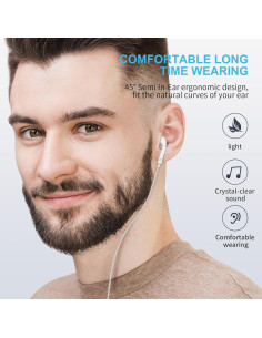 Auriculares con cable Tiloqua 3.5mm HiFi 2 paquetes 2