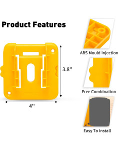 Soporte de Batería Crtbelfy 6 Paquetes para Dewalt 20V/60V 2