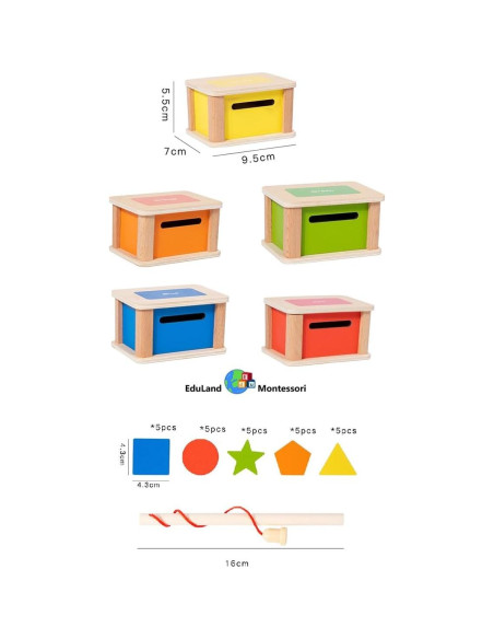 Juguete Montessori de Clasificación y Pesca EduLand 3-en-1