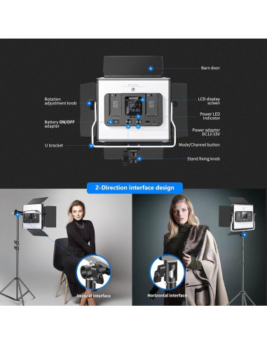 Kit de Iluminación LED Bi Color NEEWER 660 PRO RGB 50W 2 Piezas