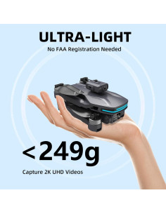 Dron Plegable 4K FORESTDREAM con Doble Cámara y 2 Baterías 2