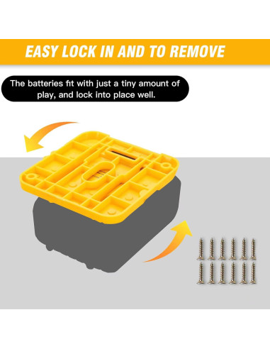 Soporte de Batería Crtbelfy 6 Paquetes para Dewalt 20V/60V