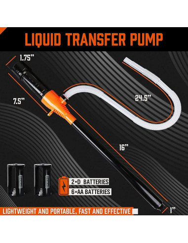 Bomba de Transferencia de Combustible HORUSDY 2.2GPM 0.61m