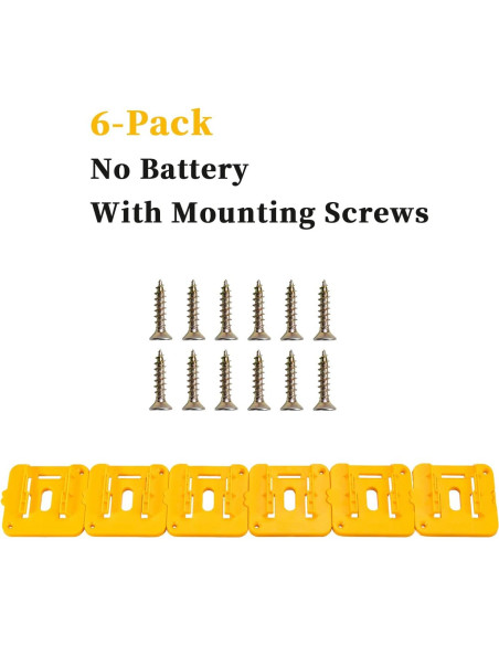 Soporte de Batería Crtbelfy 6 Paquetes para Dewalt 20V/60V