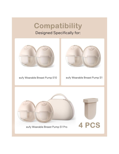 4 Piezas Diafragma Silicona eufy Extractor de Leche E10/S1/S1 Pro