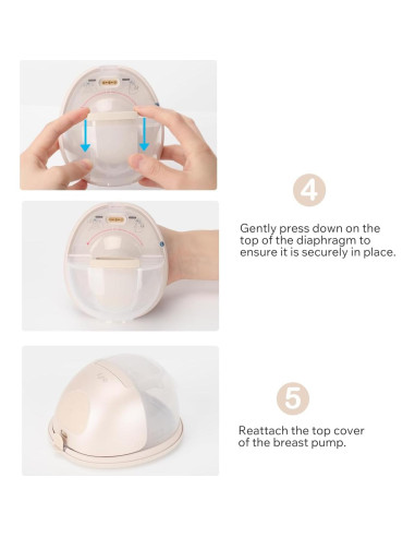 4 Piezas Diafragma Silicona eufy Extractor de Leche E10/S1/S1 Pro