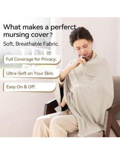 Cubierta de Lactancia Bubblepanda Avena 360 Privacidad Suave 2