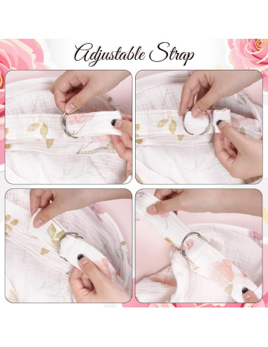 2 Cubiertas de Lactancia Muselina Rosa Algodón Transpirable