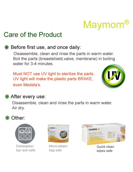 Kit de Extractor de Leche Maymom para Medela Swing 25mm