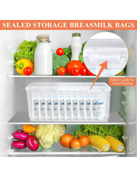 2 Organizadores de Almacenamiento para Congelador Milkary 28x8.4cm