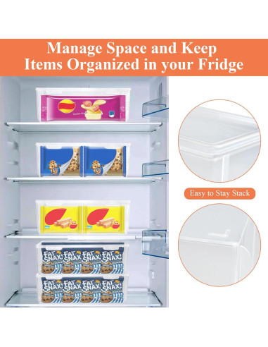 2 Organizadores de Almacenamiento para Congelador Milkary 28x8.4cm